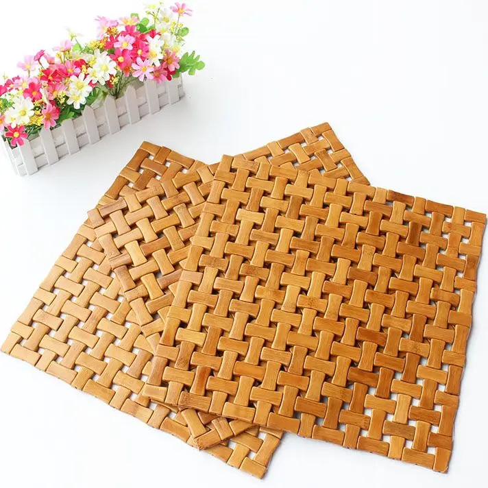 Summer Cooling Bamboo Mat Sofa Cushion Office Chair Pad Car Computer Chair  Pad Mahjong Stainless Steel Rectangular Mat