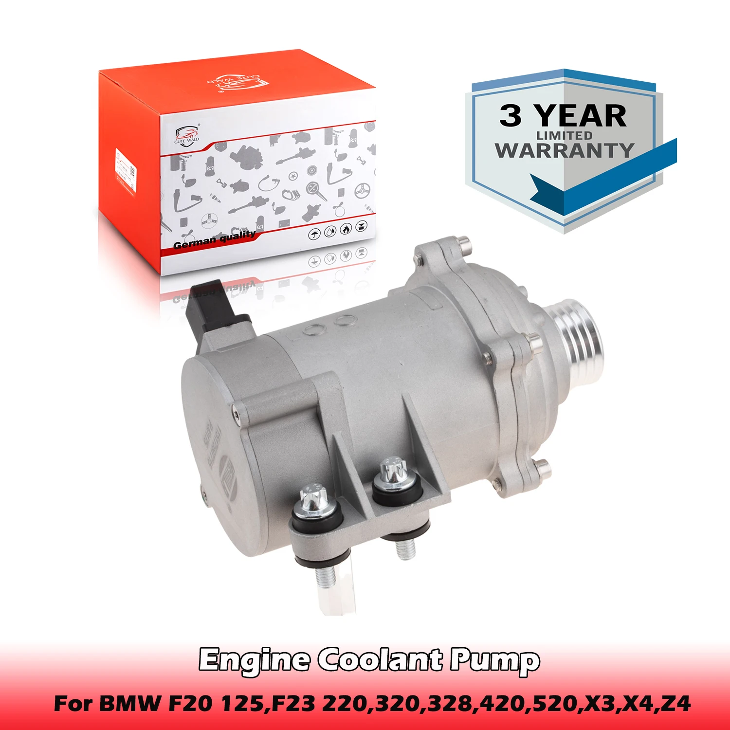 

Engine Electric Coolant Pump with Bolts 11517597715,11515A81BE9 For BMW F20 125,F23 220,320,328,420,520,X3,X4,Z4 Roadster