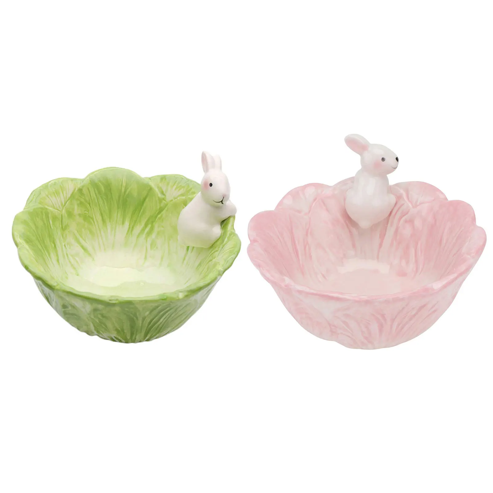 Cute Dish Bowls for Cats & Bunny Bright Colored Lovely Shape Bowls for Bird Ferrets Rabbits Cats