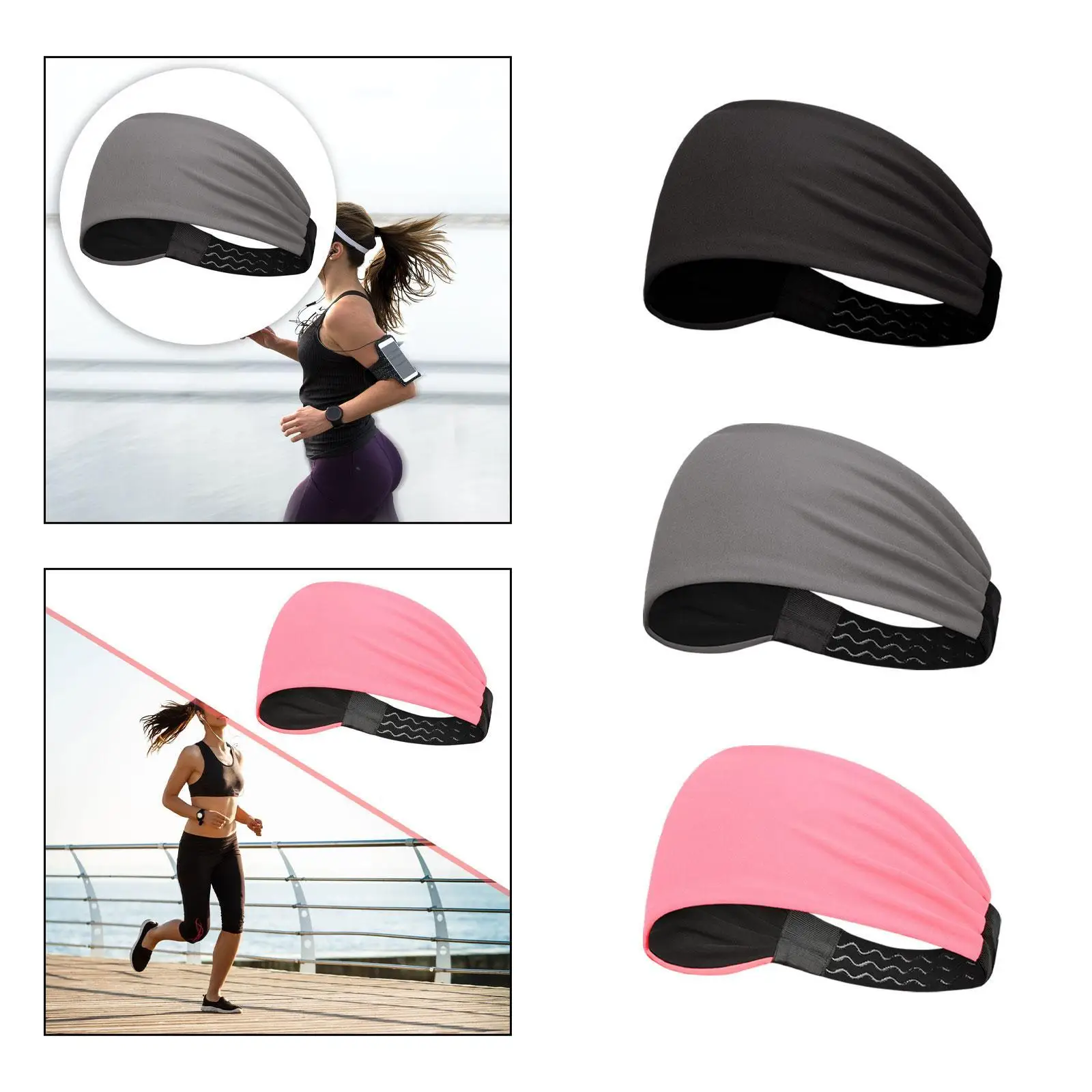 Sports Headband Forehead Protector Anti-slip Elastic Moisture-wicking