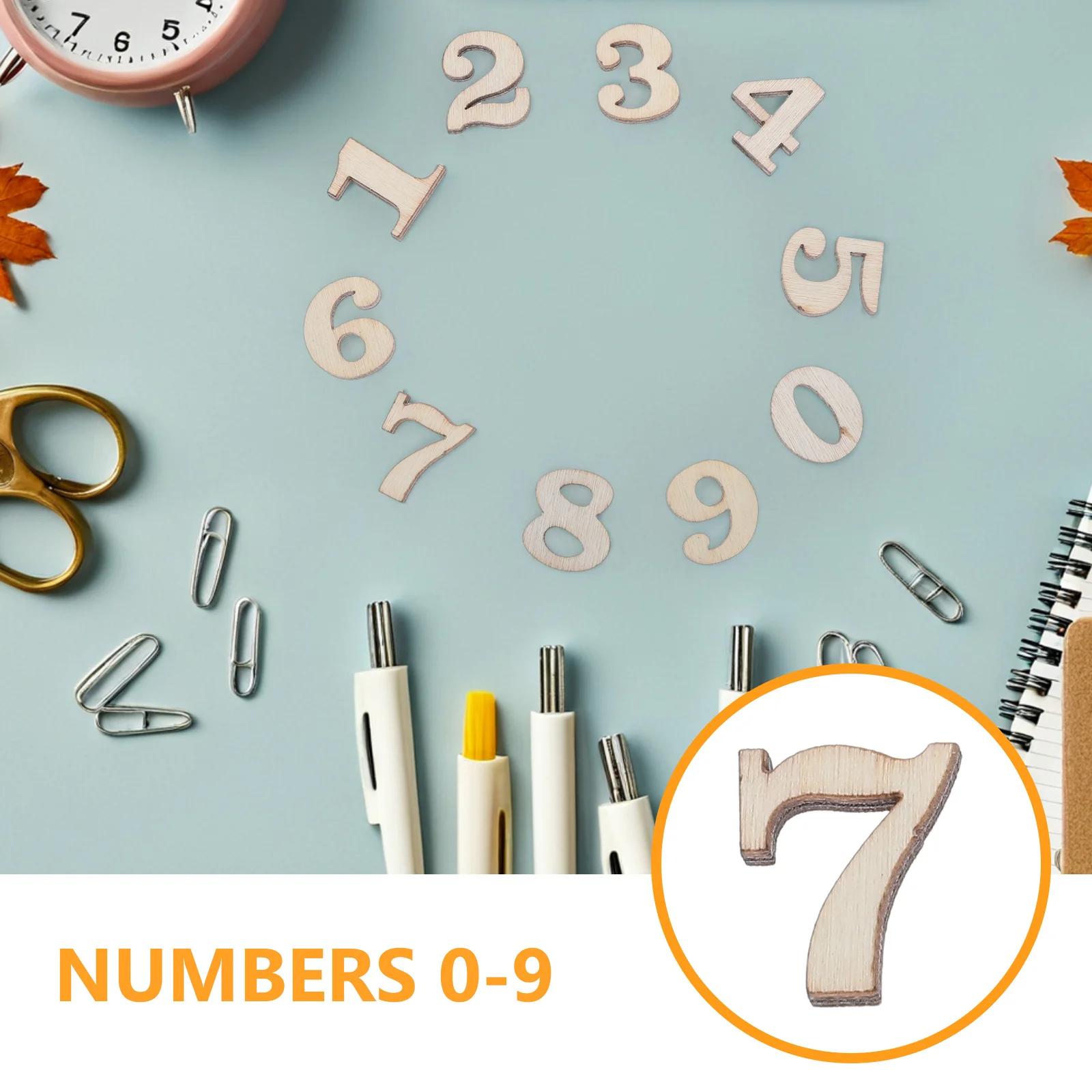 400 Uds números de madera Natural 0-9 Mini fichas de números de madera sin terminar para manualidades DIY Scrapbooking decoración del hogar