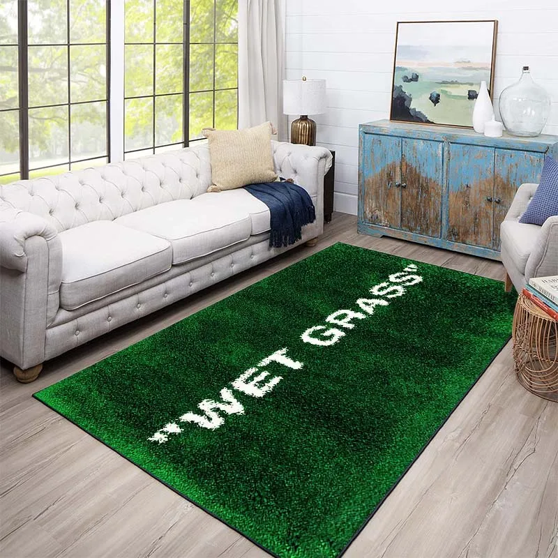 Luxury Keep Grass Carpet Wet Grass Green Print Doormat Living Room Bedroom Balcony Bathroom Rug Home Decor