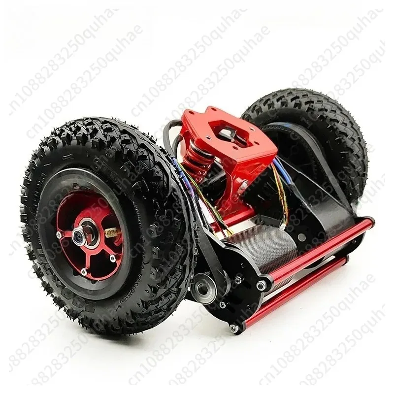 Red Truck Skateboard Longboards Belt Driven Dual Motors Kit , DIY, 36V,1650W