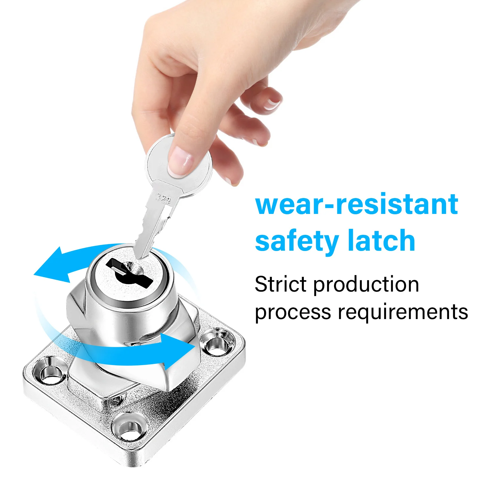 

3Sets Heavy Duty Door Lock Anti-Theft Safety Latch Wear-Resistant Right Angle Buckle for Window