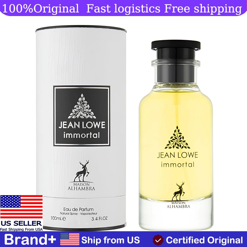 

Jean Lowe Immortel By Maison Alhambra for Men 3.4 Oz EDP Spray Long Lasting Fragrance Cologne Natural Perfume Pheromone Portable