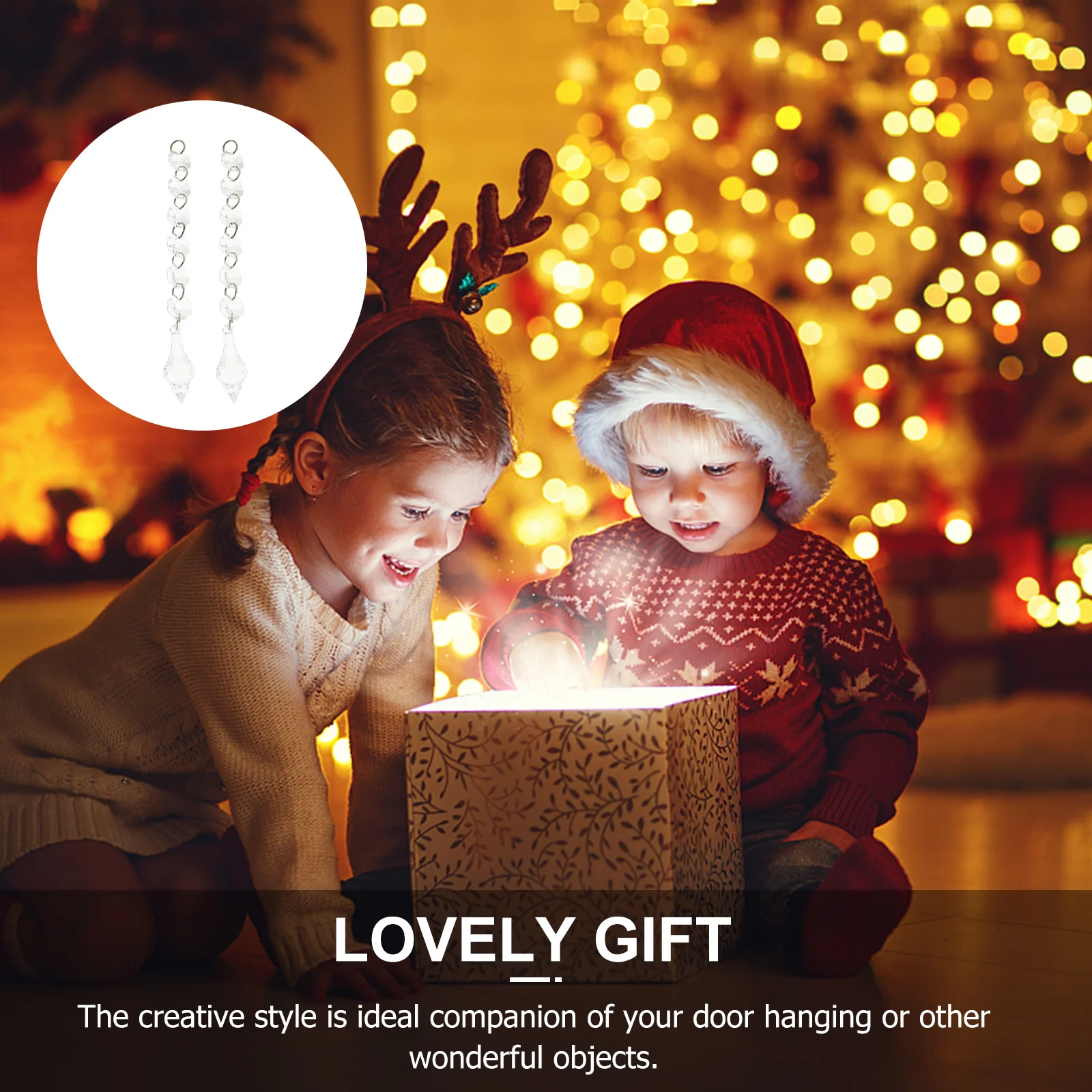 

20Pcs Clear Octagon Crystal Hanging Decoration Chandelier Pendants Window Lamp Beads DIY Parts Home Car Ornament