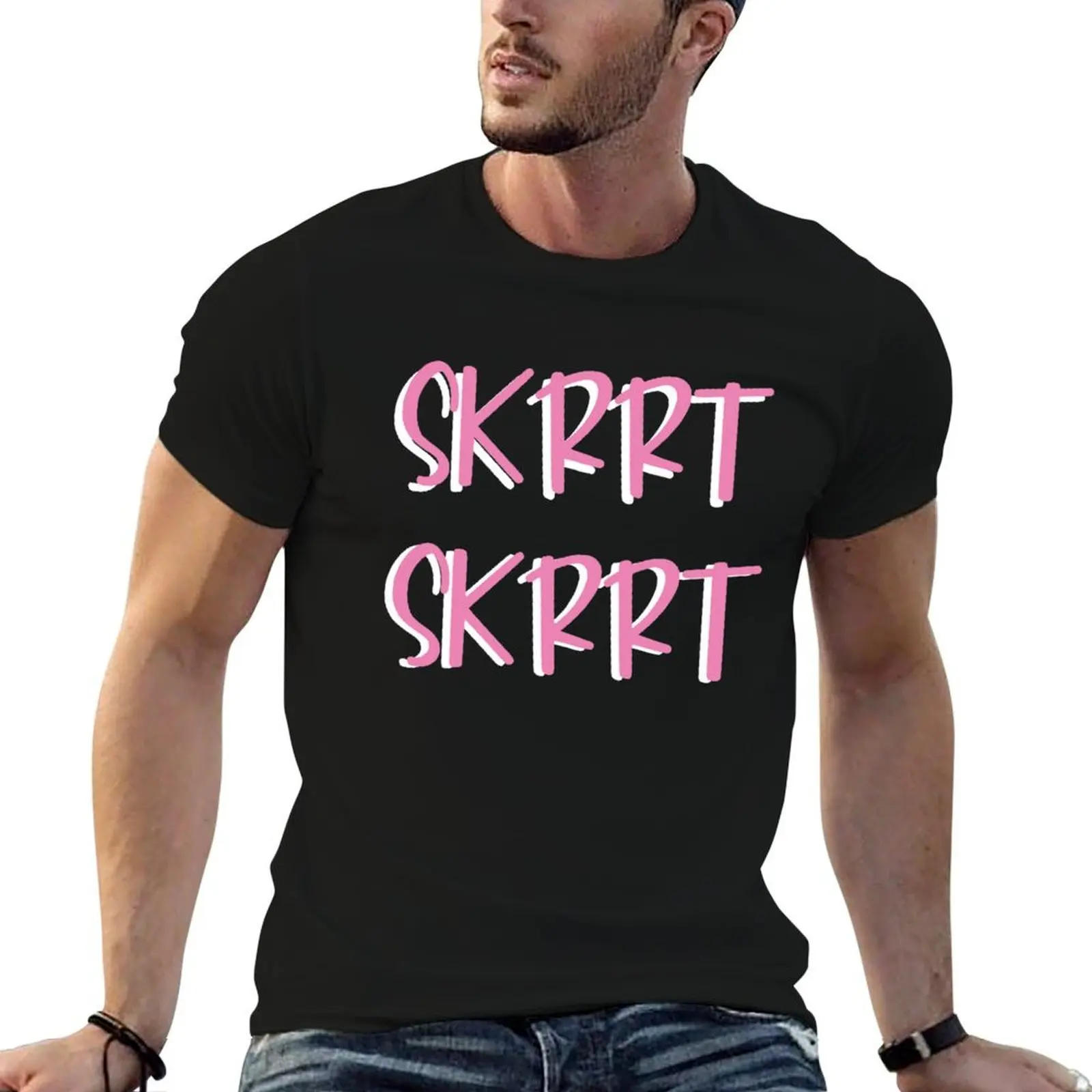 Larray pink skrrt skrrt T-Shirt oversizeds funny meme t-shirts T-shirt men