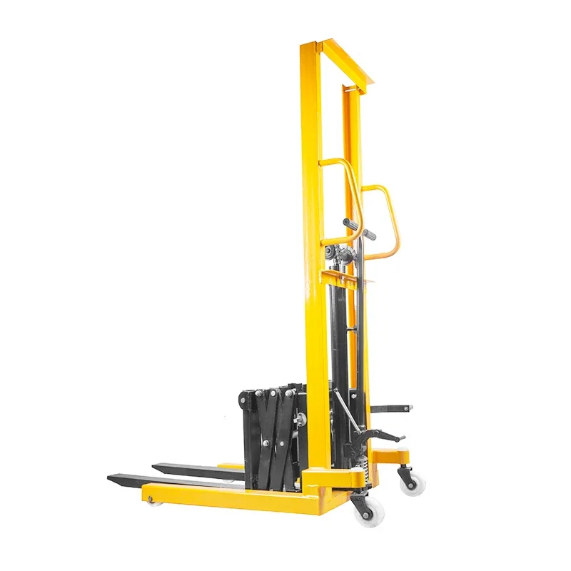 exquisite craftsmanship Hydraulic telescopic fork manual stacker 1.6m manual forklift forklift