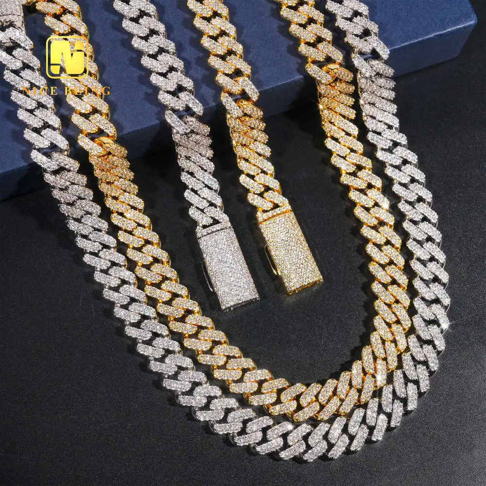 

18k Gold Plated Sale 13mm Cuban Link Necklace Men Hip Hop Brass Chains 5a Cz Cubic Zirconia Necklaces Bracelets