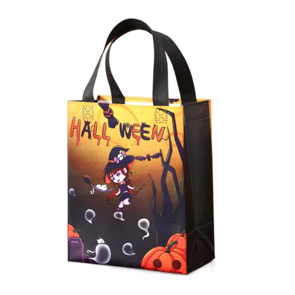 Devil Halloween Non-woven Handbag Cartoon Printed Halloween Gift Bag Castle Bat Pumpkin Creative Bag Shoppping