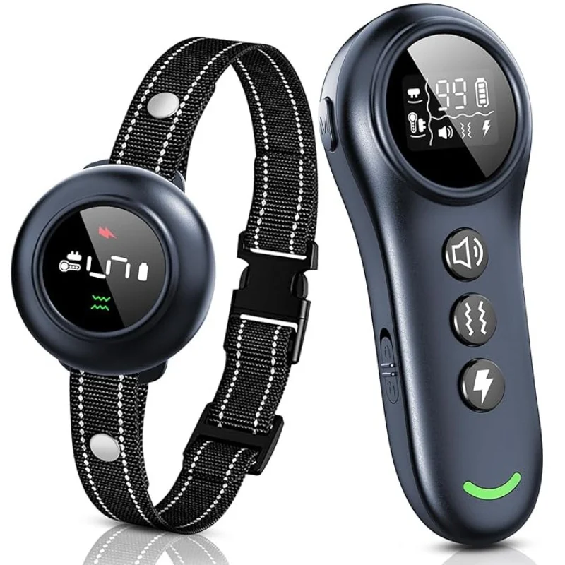 

3-in-1 Smart Dog Training Collar with Long-Range Waterproof Remote Control Solid Pattern Plastic Ribbon Decoration Stops Barking