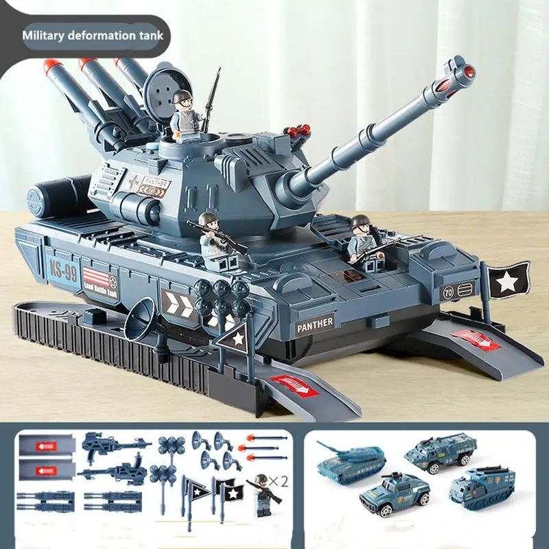 Voiture musicale jouet Simulation électronique voiture militaire piste inertie voiture électrique lancement Cannonball drôle jouet éducatif pour les enfants