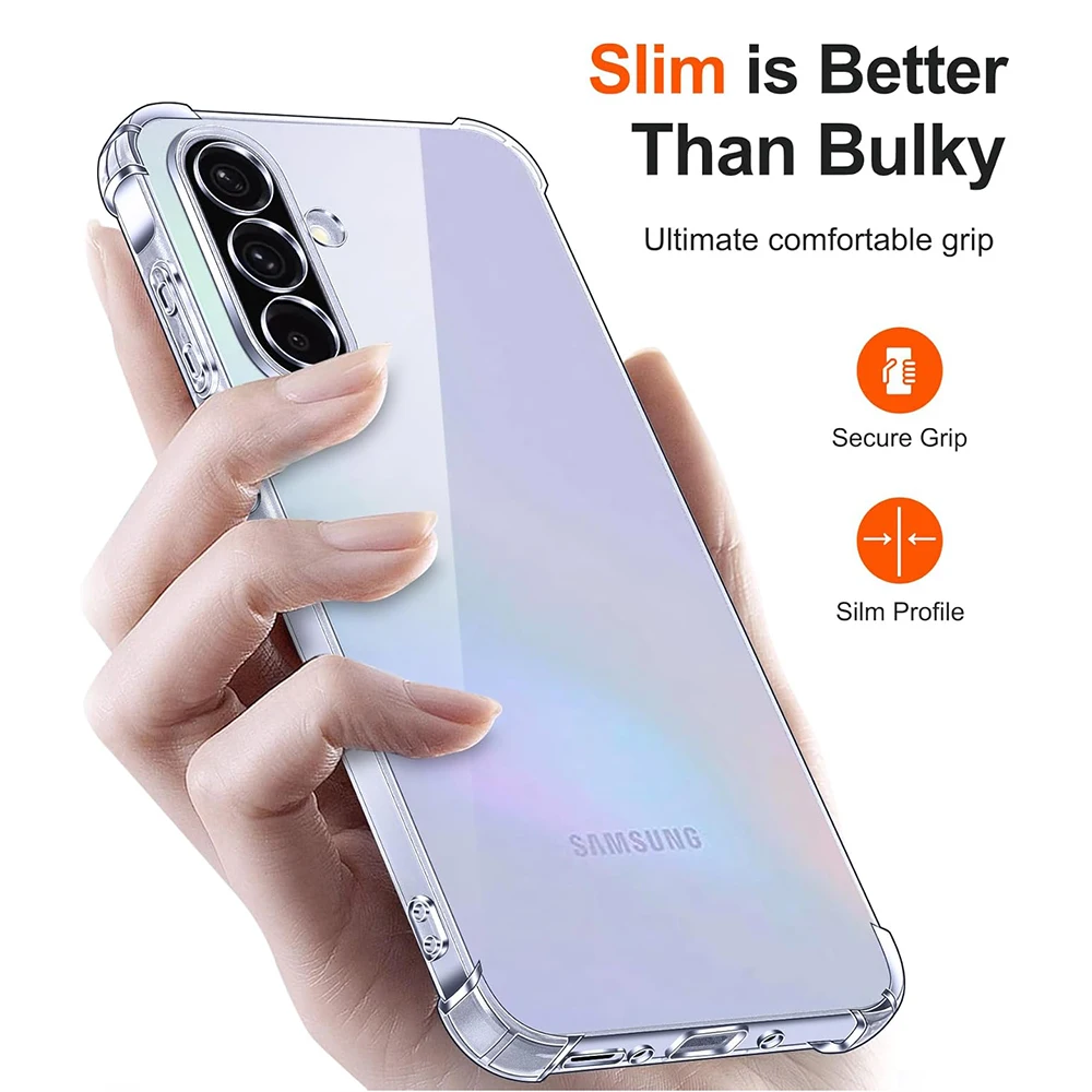 

Shockproof Silicone Soft Case For Samsung Galaxy A56 A36 A26 A16 A06 5g Clear Ultra Thin Back Cover Luxury Slim Shell Coque Caso