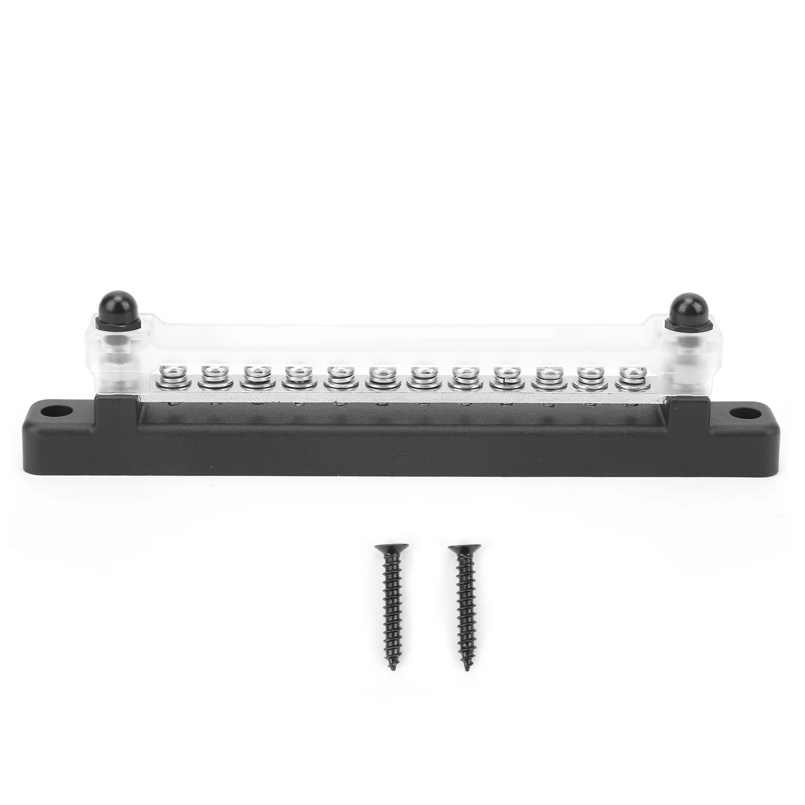 

12 Terminal Bus Bar 150A BusBar Block with Transparent Cover for Car Boat Marine Caravan RV