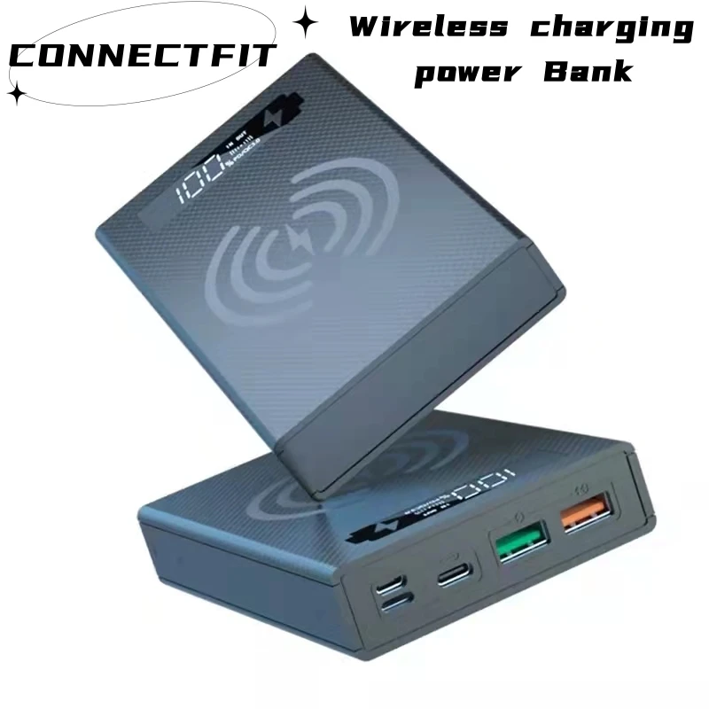 Wireless Power Bank Battery Case 12V PD QC3.0 USB C Quick Wireless Charging DIY Shell 18650 Battery Charger Case for iPhone 14