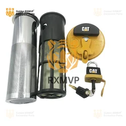 For Caterpillar CAT fuel tank cover 320c/d 329d 325 323 336 349d diesel tank cover filter screen padlock excavator accessories