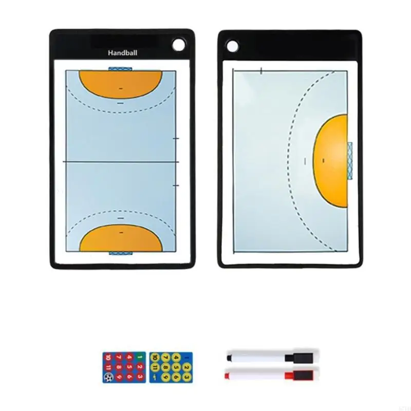 Professional Basketball Strategy Board with Writing Pen and Sheets Set