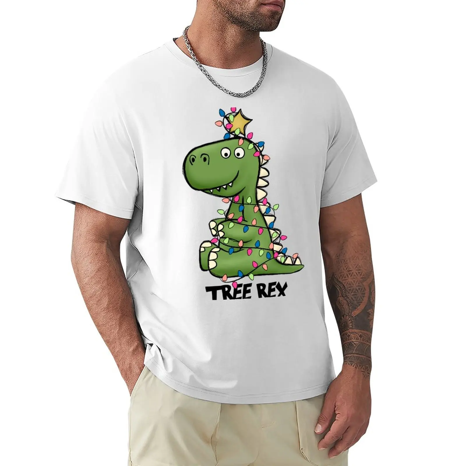 

Funny Christmas T Rex. Tree Rex Gift T-Shirt Blouse summer top plus sizes fitted t shirts for men