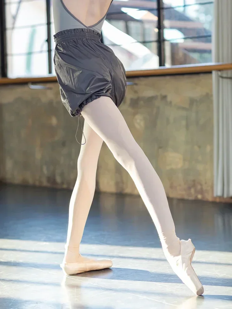 

summer gray/apricot ballet trouser girls gymnastics leotard jumpsuit women sweaty pants for dancing adult ballet dance shorts