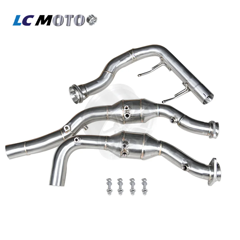 SS304 Stainless Twin Turbo Downpipes For Ford F150 SVT Raptor 3.5TT 2015-2019 High Flow Exhaust Upgrade Parts