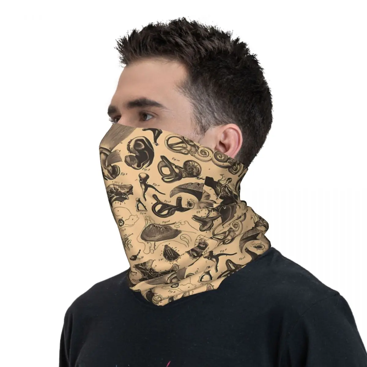 Human Visceral Heart Art Scarf Neckerchief Neck Face Mask Polyester