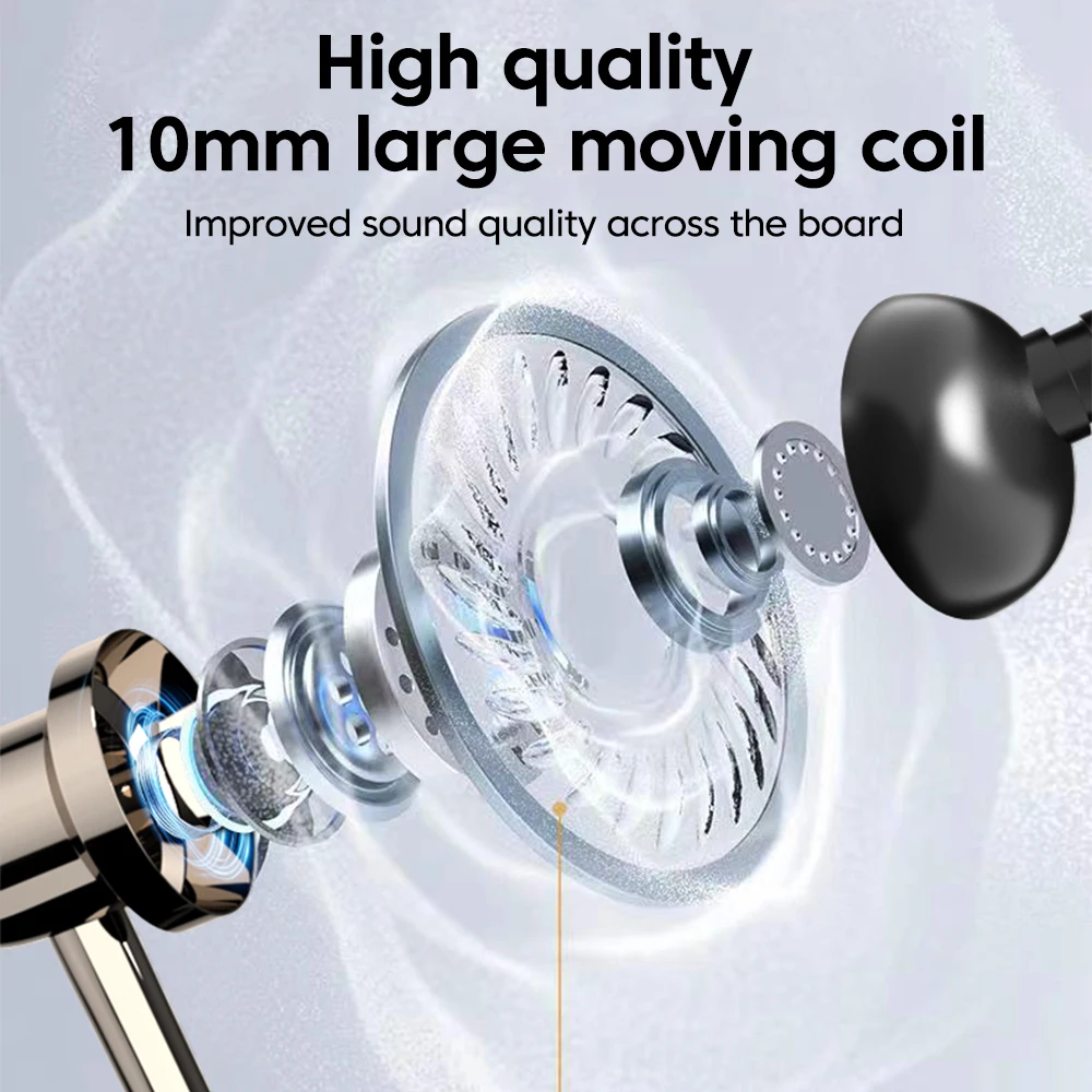 Headphones DAC Type-C 3.5mm Wired Earphones Handsfree In-ear Headset With Mic Sports In-line Control Earbuds For Smartphone