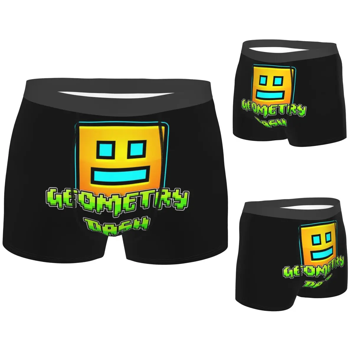 

Boxer Underpants Shorts Geometry Dash Panties Men Comfortable Underwear for Homme Man Boyfriend Gift