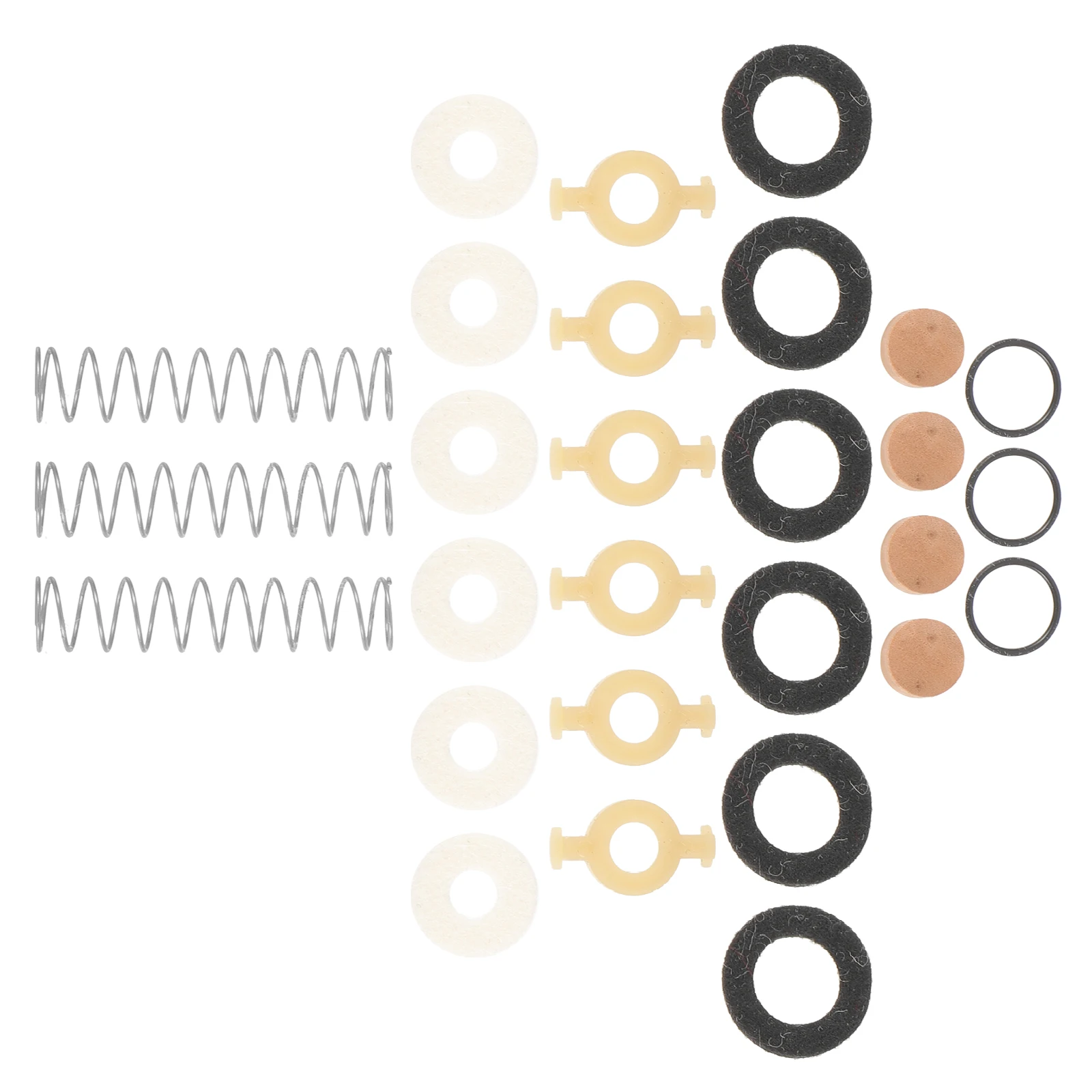 

Trumpet Repair Parts Trumpet Cornet Piston Spring Felt Pads Valves Springs Plates Durable Replacement Accessories Sturdy Button
