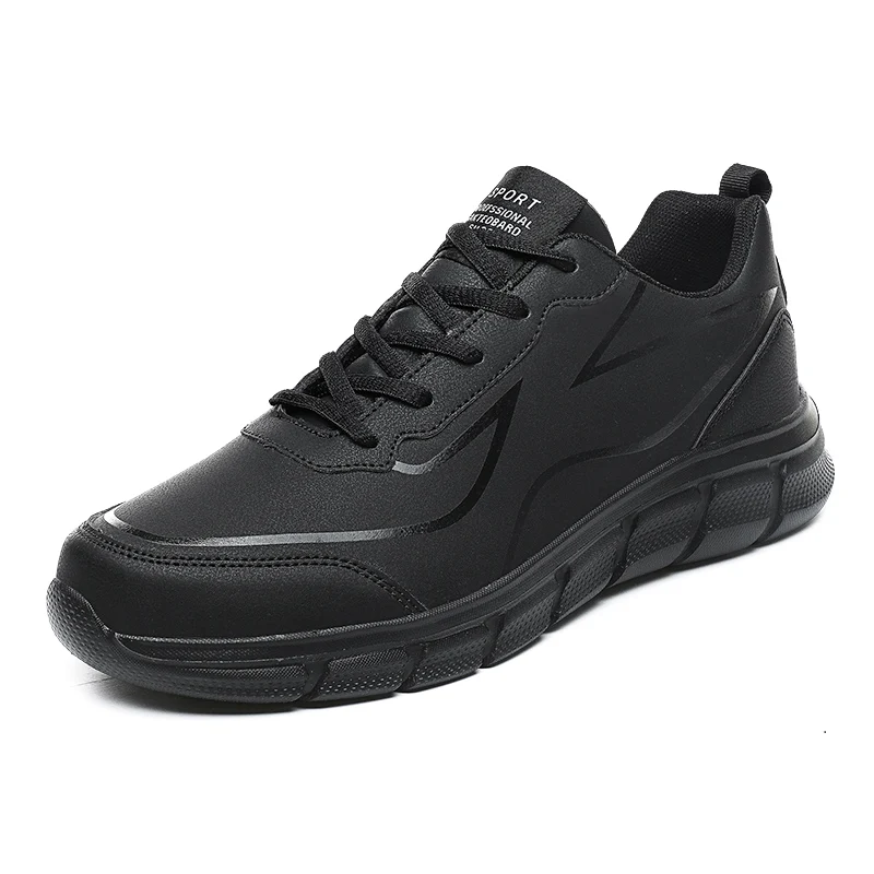 Herren Herbst PU Wasserdichte Sneaker Lässige Sportschuhe Langlebige Lauf- und Tennisschuhe Rutschfeste Sohle Minimalistische Wanderschuhe – Detail 8