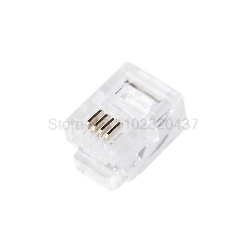 RJ11 telefono crystal head four core 6 p4c telefono crystal head 2-4 core wire universale