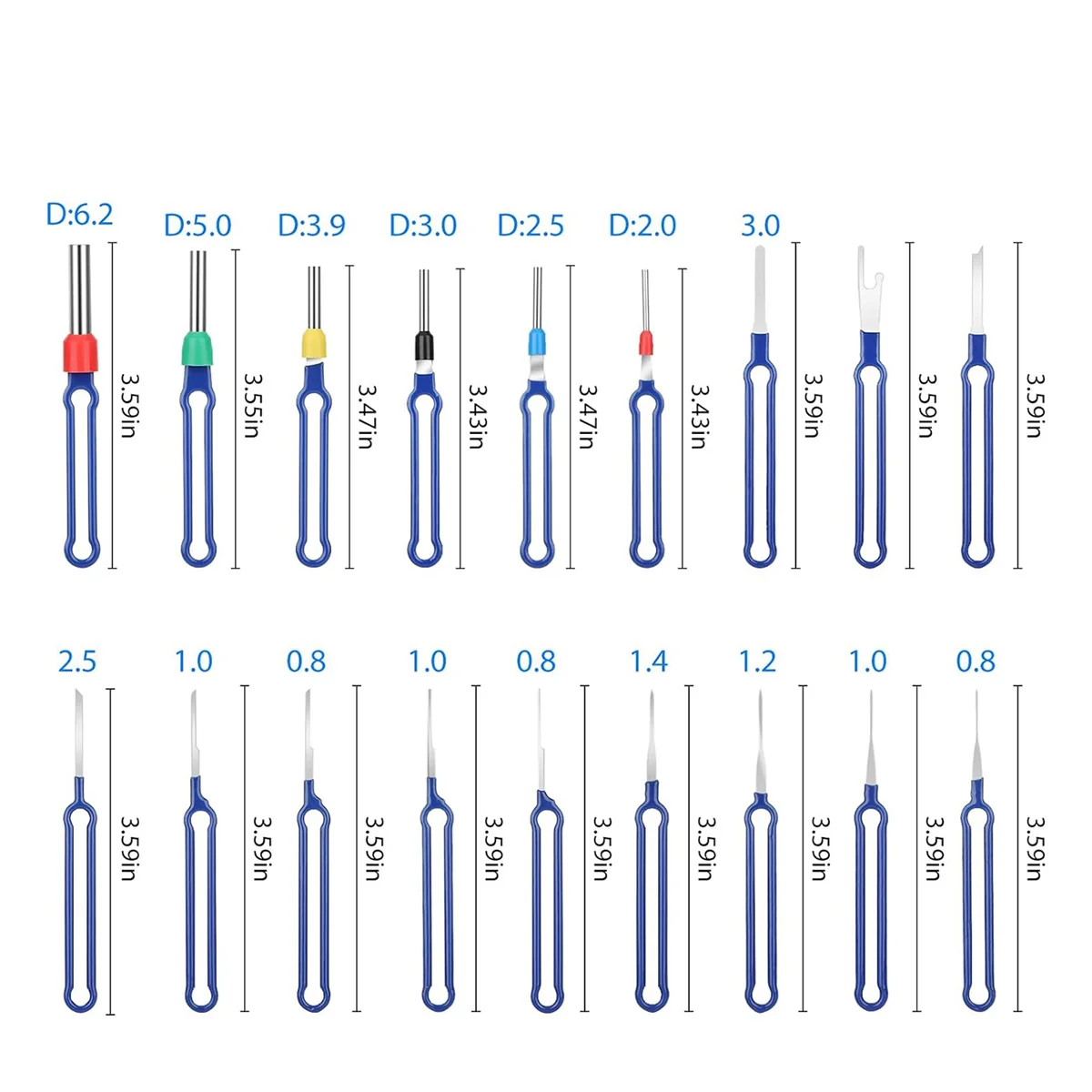 Terminal Remoção Tool Kit, Extrator Pin, conector do fio elétrico, Ferramenta Ejetor, 36 Pcs