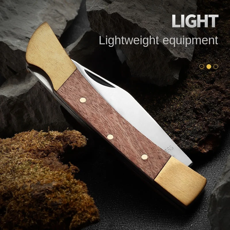 High hardness stainless steel folding knife, portable EDC pocket knife, suitable for household, kitchen fruit knife