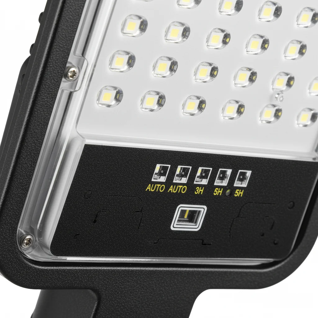 Intelligent Control SMD LED IP66 Highway 30W 40W 50W Split Solar Road Light Monocrystalline Panel Remote Control 50000 Battery