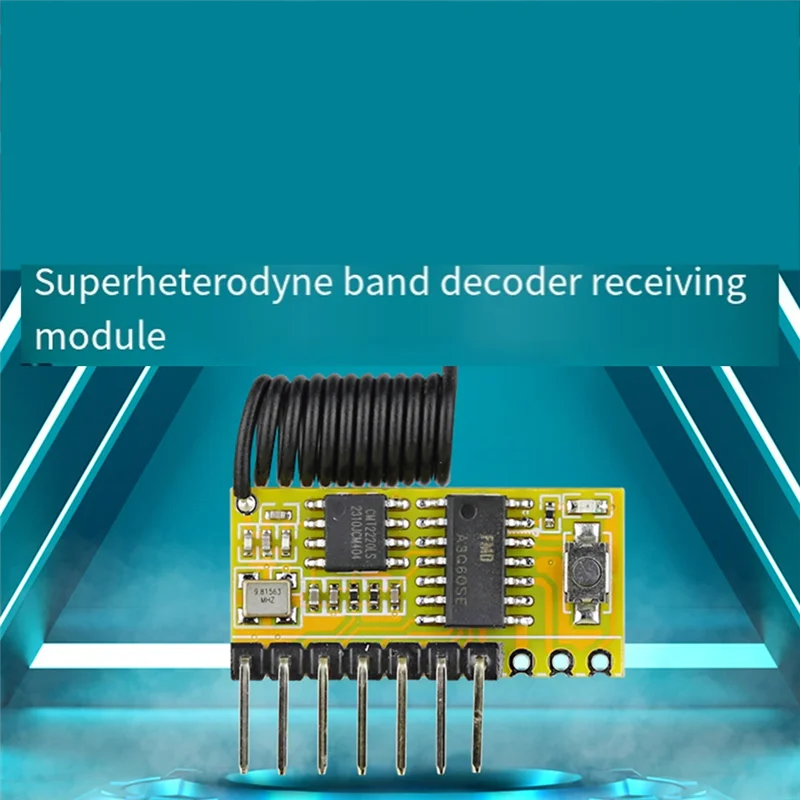 

AAAEL-433Mhz 8CH Superheterodyne Receiving Module Withdecoding 8-Way Control Fordoor Access Wireless Signal Receiver