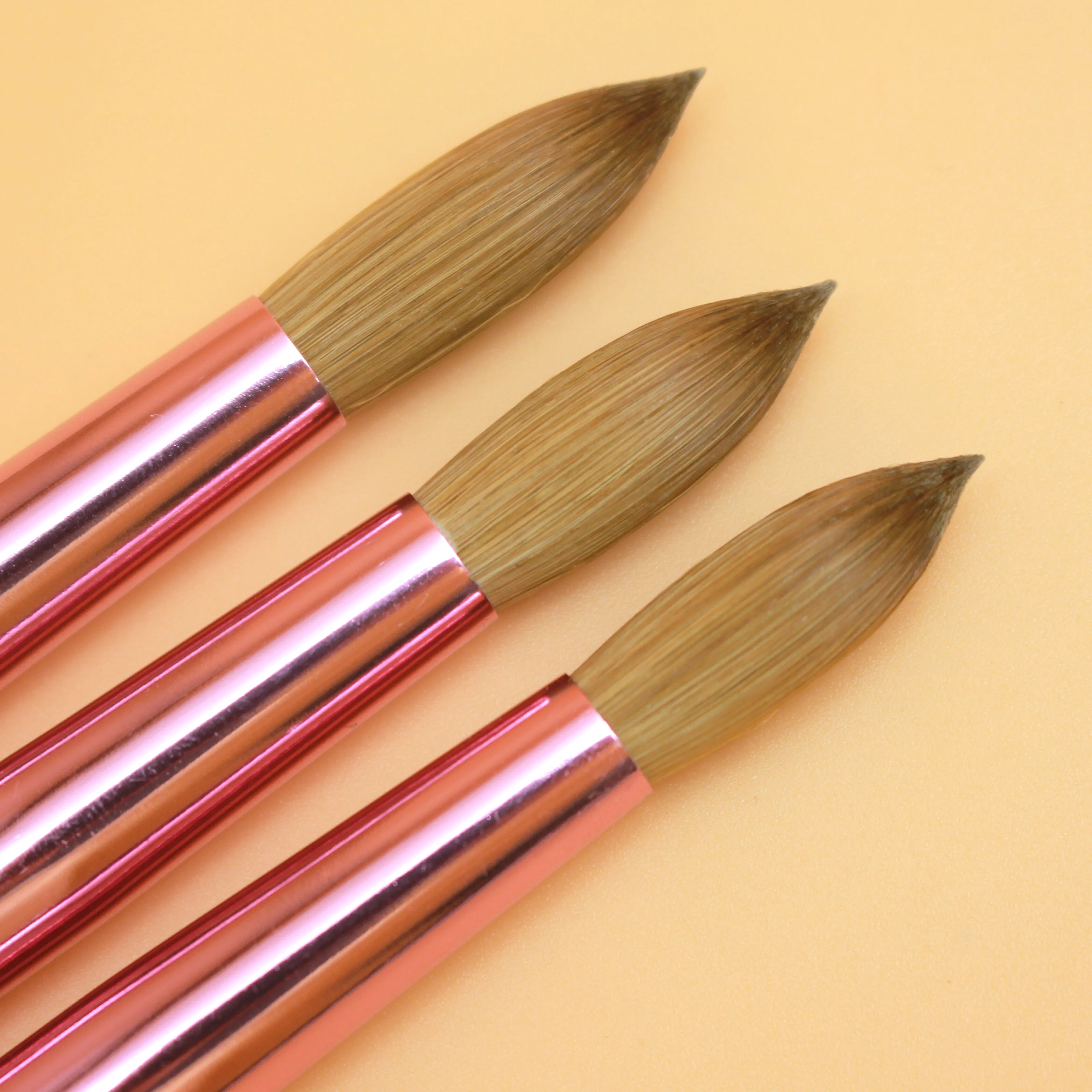 Hot sell Premium Nail Kolinsky Acrylic Brush with Metal Handle and 100% Kolinsky Sable Hair for Crystal UV Gel Painting