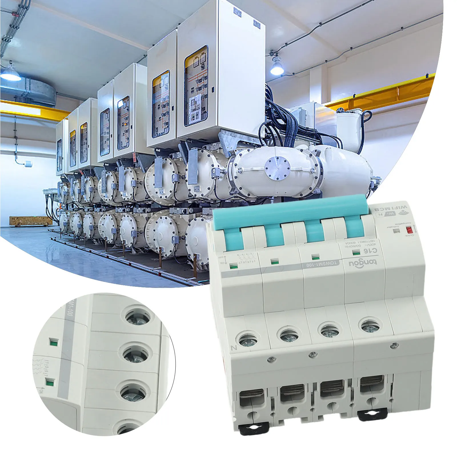 

WIFI Smart Circuit Breaker Timer for Tuya APP 6 100A Automatic Reclosing with Overload and Short Circuit Safety Features