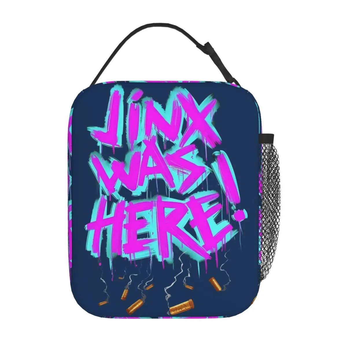 Jinx Graffiti Arcane Insulated Lunch Bag Thermal Bag  Meal Container Large Tote Lunch Box Girl Boy Office Travel