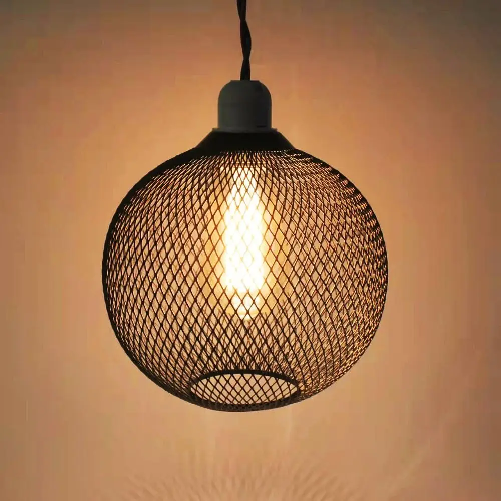 Iron Pendant Lamp Shade Exquisite Classic Chandelier Lampshade Creative Vintage Geometric Shade Light Cover Coffee Shop