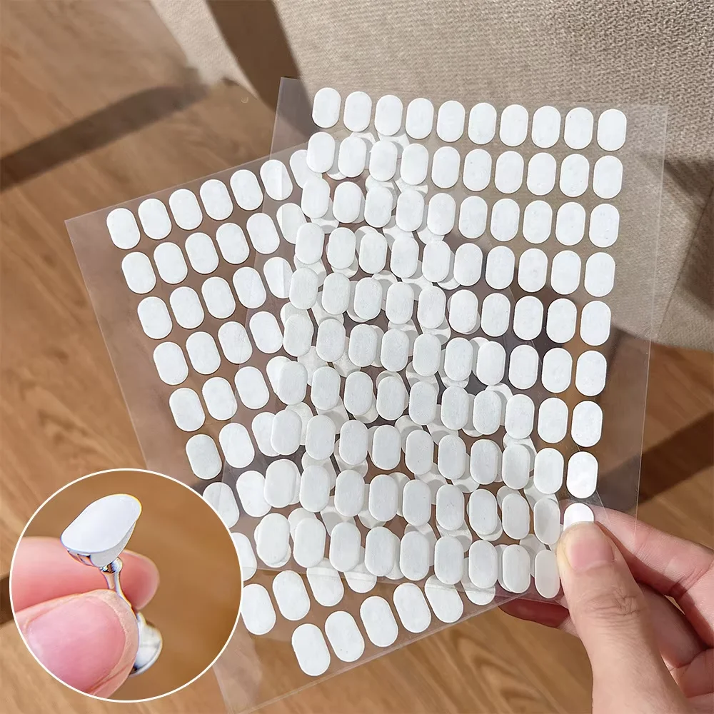 LINMANDA 100/300PCS Nastri adesivi biadesivi Schede Strisce per esposizione unghie pretagliate per supporto per nail art Nastri per esposizione nail art