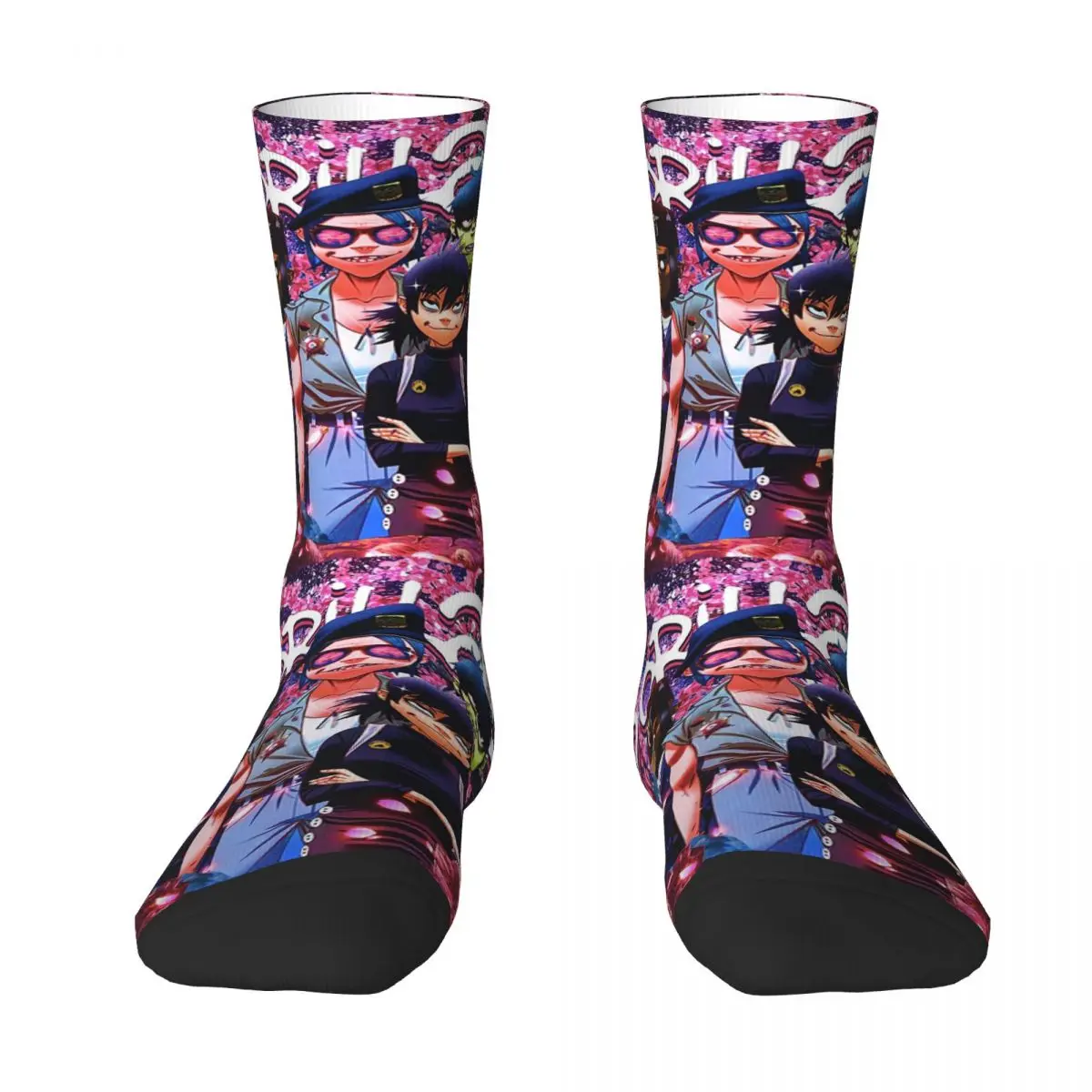 Gorillaz Socks Harajuku Sweat Absorbing Stockings All Season Long Socks Accessories for Man's Woman's Birthday Present