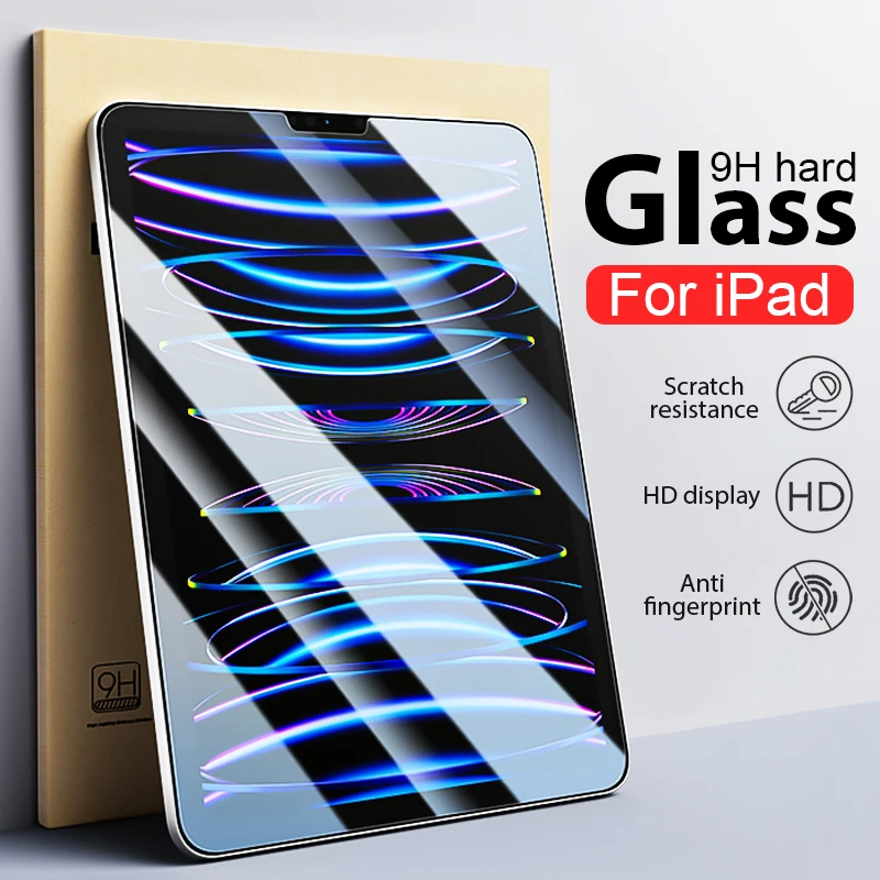 Tempered Glass For IPad Pro 11 12.9 13 2024 10th 9th Generation Screen Protector For IPad Air 5 4 3 7th 8th 10.2 Mini 6 9.7 Film