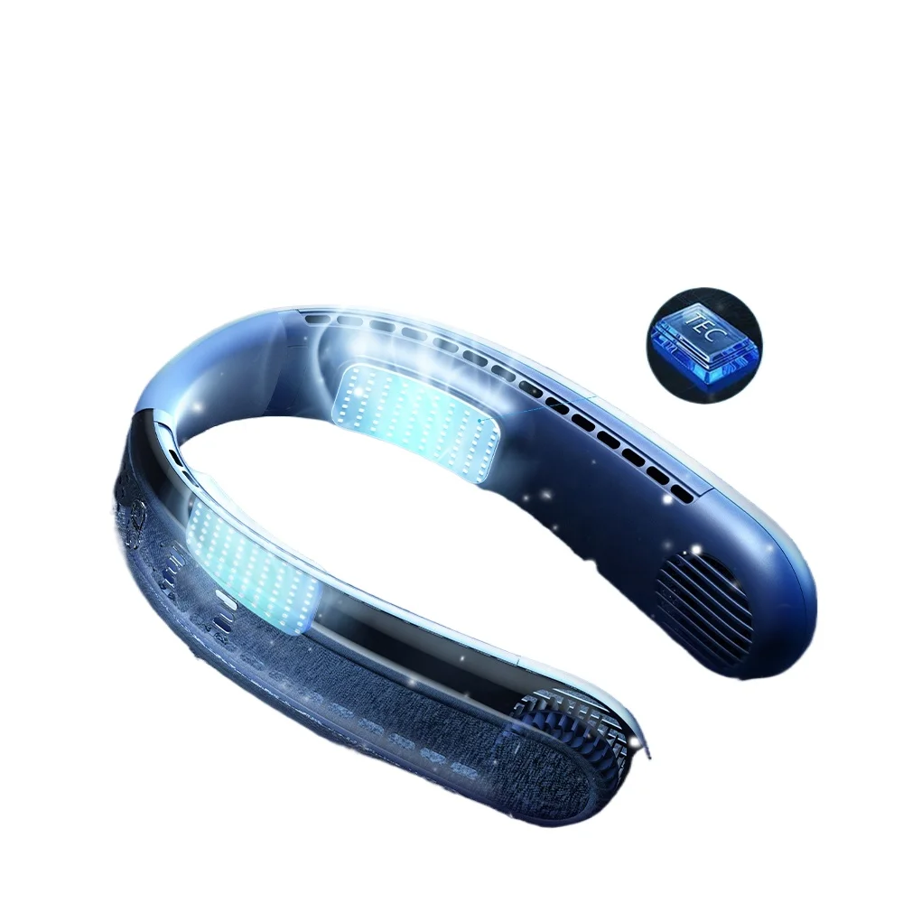 

Portable Bladeless Wearable Semiconductor Refrigeration Neck Air Condition Silent Necklace Fan for Exercise Training