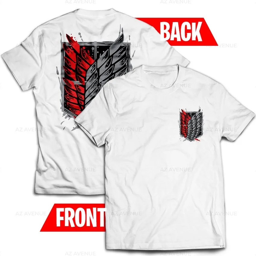 Ataque a los Titanes Anime ropa de calle de dibujos animados microfibra Dri-Fit poliéster tendencia calle manga corta hombres camiseta mujeres niños Top