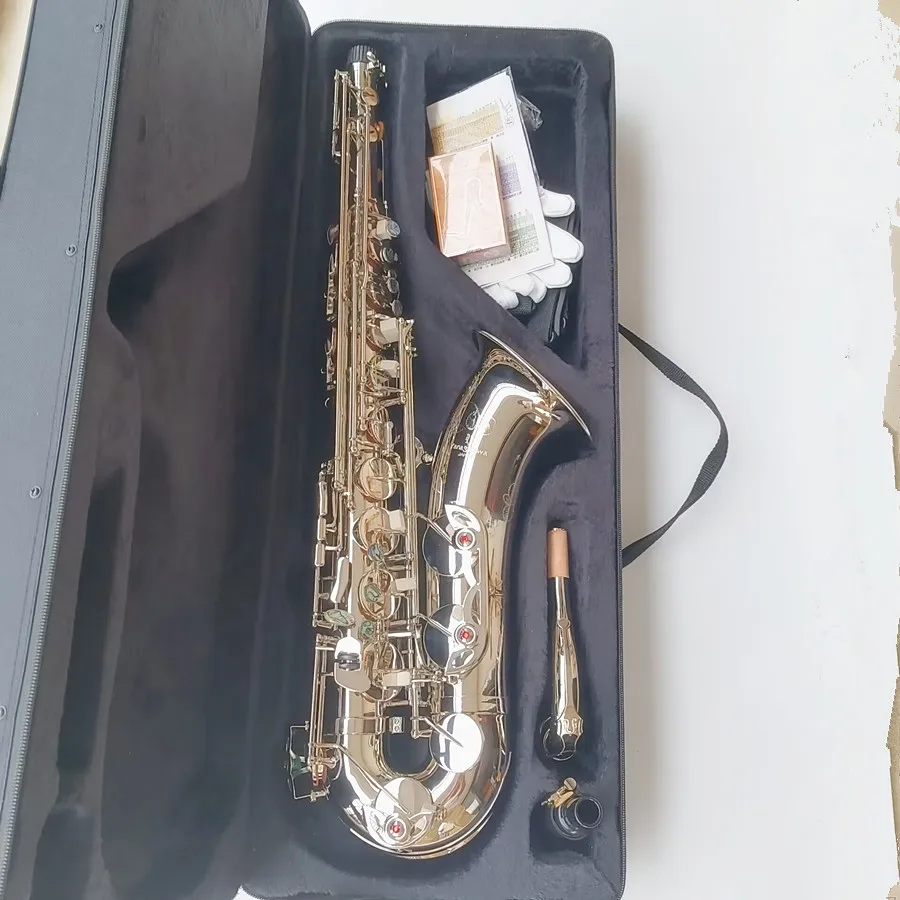 New Classic Nickel-Plated silver T-w037 Tenor Saxophone Bb Jazz Brass Instrument with Accessories case