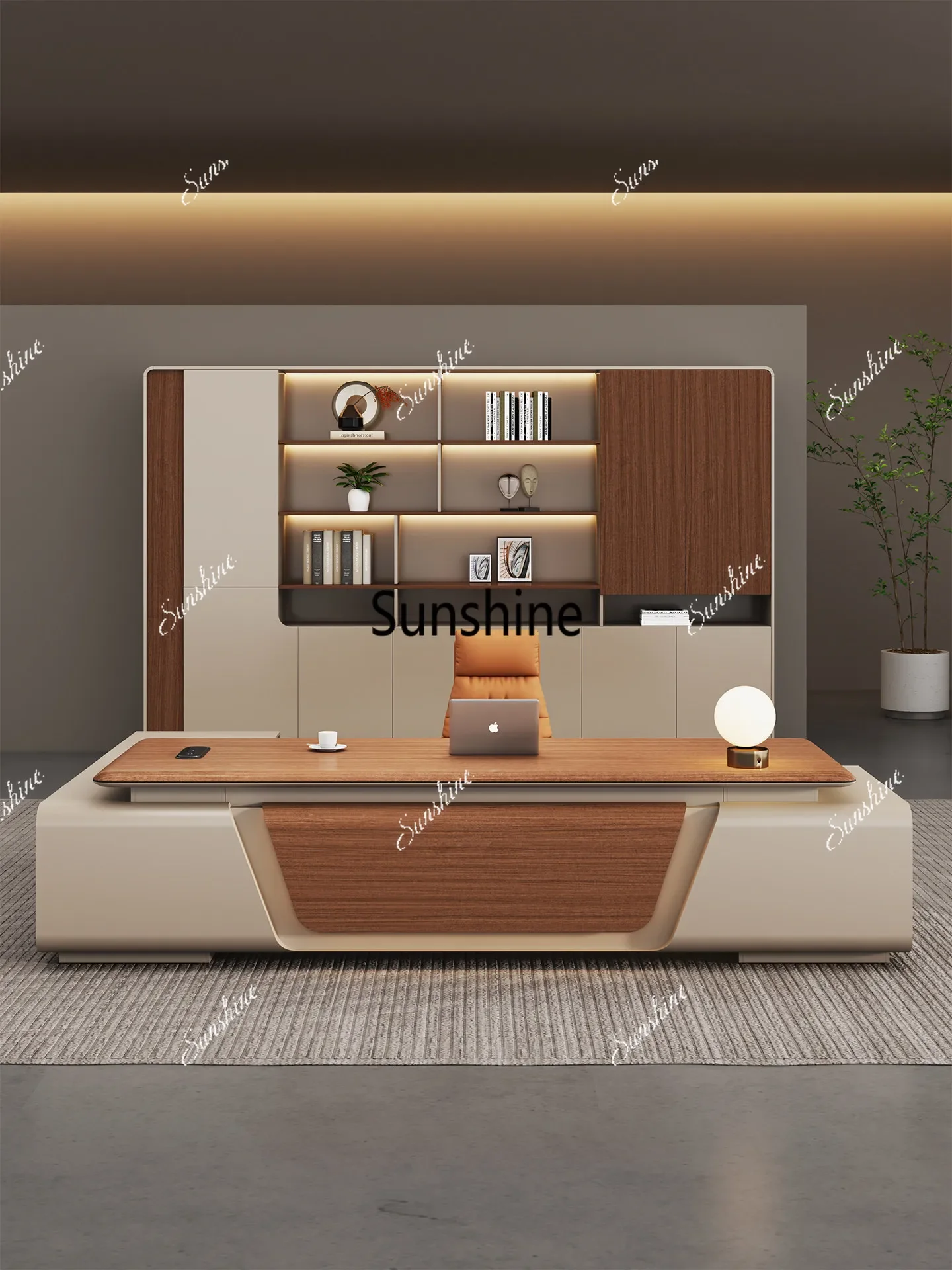 Light luxury high-end single leadership desk Modern high-end class desk T*