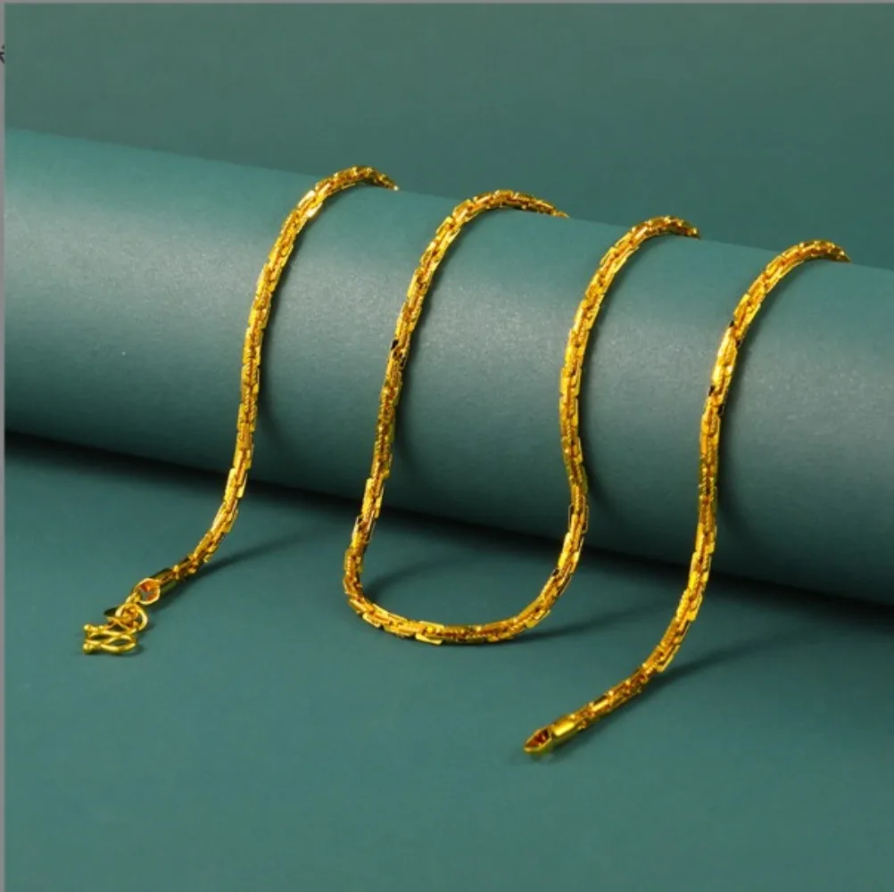 Collarbone chain female simple light luxury small all kinds of senior sense9999gold