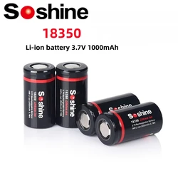 Soshine 18350 3.7V 1000mAh litowo-jonowy akumulator źródło zasilania do latarki LED