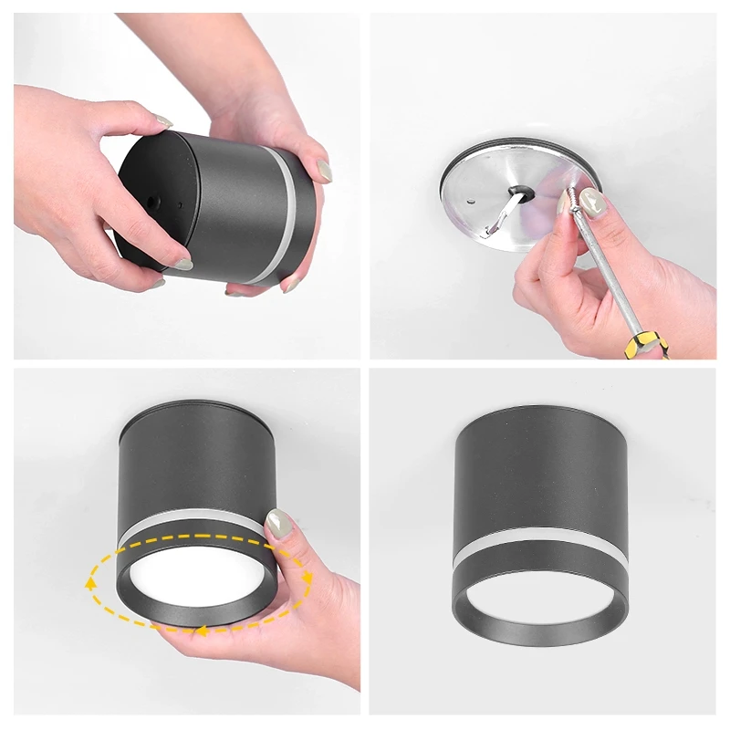 Led Downlight Spot Led Down Light Ceiling Lights Spotlight 220V 5W/10/15/25W Surface Mounted Lamp for Indoor Lighting Kitchen