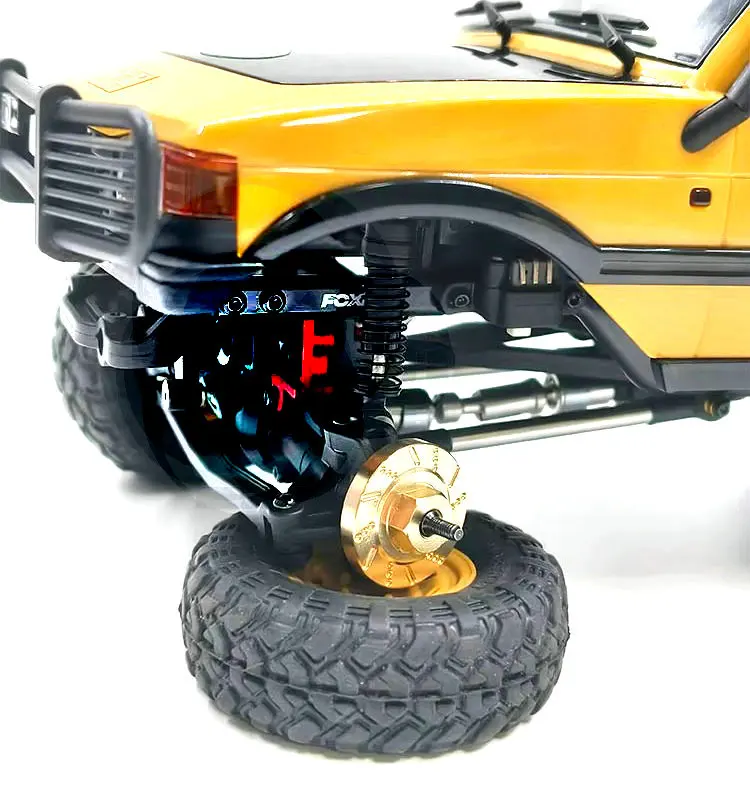 Metall FMS FCX24M 1/24 Version des Range Rover Discovery D90 D110 Tacoma RC mit 7mm Adapter und Messing-Gegengewichtsteilen – Detail 5