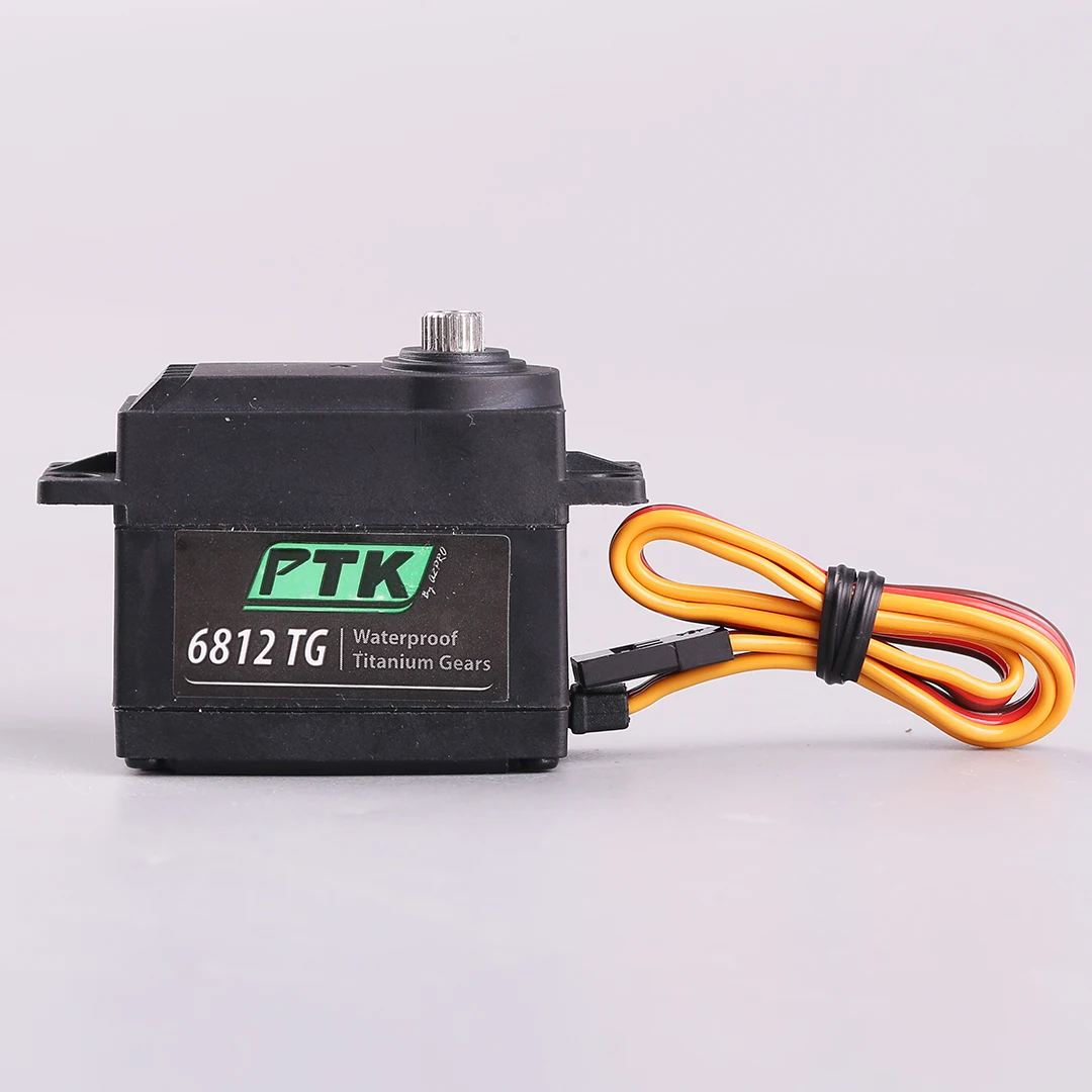 

PTK 6812TG-D standard servo motor high torque titanium plated metal gear car model ship model ship model splash proof